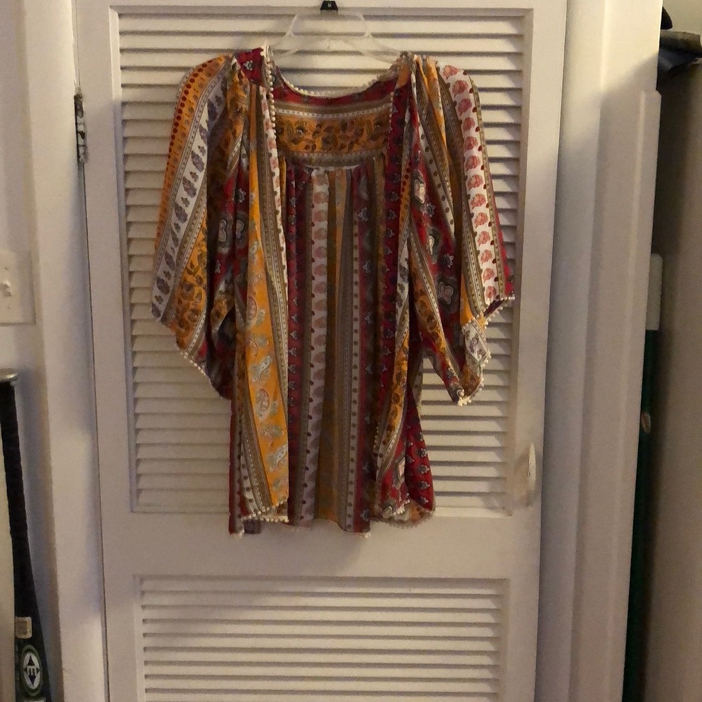 Sheer boho style blouse